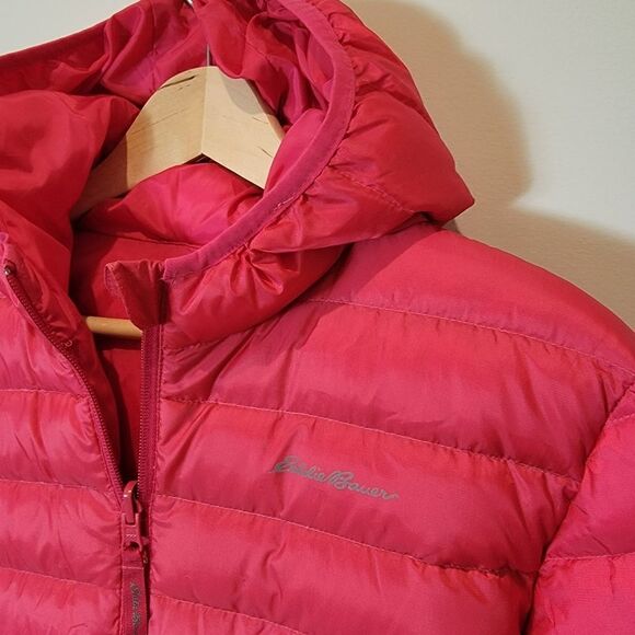 Eddie Bauer Girls Puffer Jacket Coar Pink Ombre Size L - Picture 3 of 5